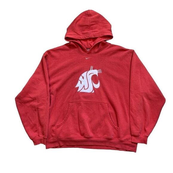 Early 2000s Y2K Nike Center Check Washington State University Hoodie Sweatshirt - Picture 1 of 5